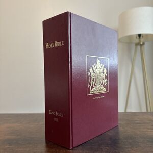 KING JAMES BIBLE 1611 KJV Bible Burgundy Leather Facsimilie